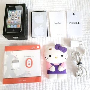 iPhone 3GS Box Only, Nike + iPod Sport Kit, Hello Kitty Case, & Accessories Lot